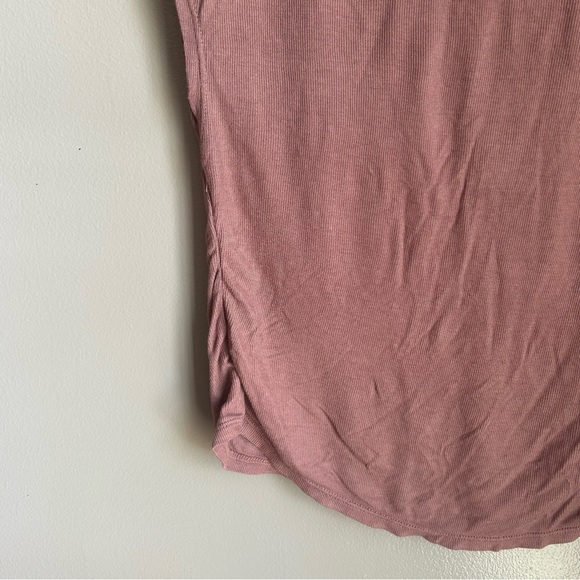 Free People Intimately Mauve/Withered Rose Ruched Boatneck Muscle Tank - Picture 7 of 11